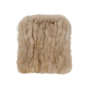 Suprema Women Beige Top With Sleeveless Design In Fur Woman